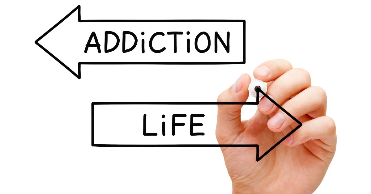 Addiction Or Life Choice Arrows Concept