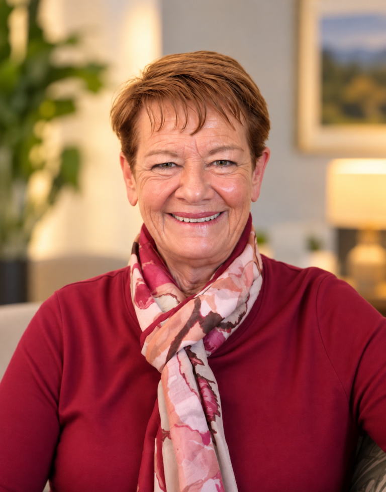 Laura Edmonds | Therapeutic Director at Freeman House Recovery, pictured in a red top